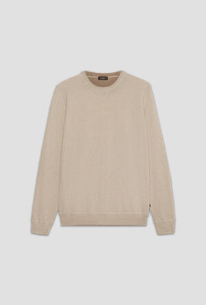 Felpa in maglia girocollo in lana cardata ESSENTIAL - Ferrante | img vers.300x/